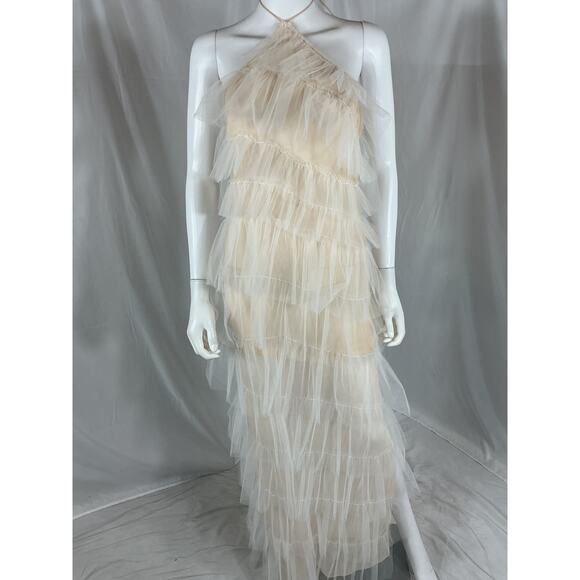 The Bar 'Henri' White Nylon Gown Size 6 - Picture 2 of 4